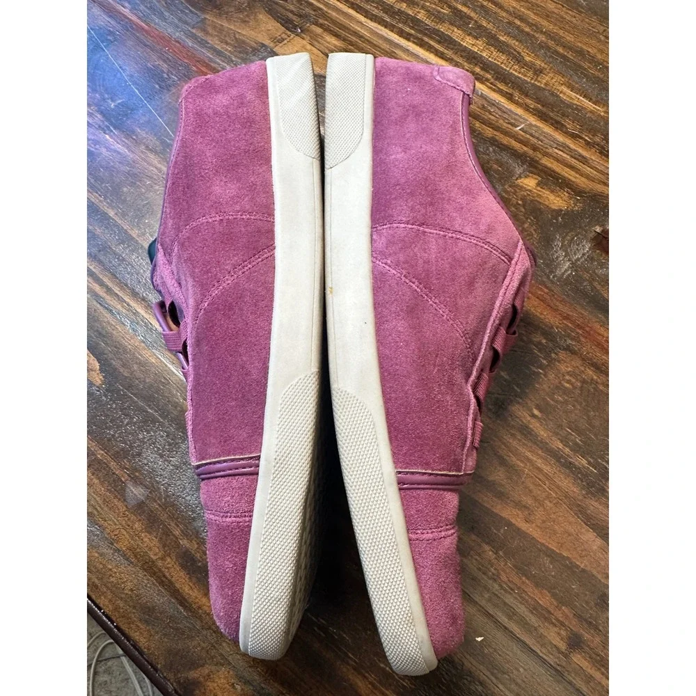 Vionic‎ Jean Suede Sneakers Berry Purple Orthotic Slip On Shoes Womens 11 Wide